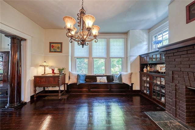 31 Nicholson St, Crafton, PA 15205 - living area featuring wood-type flooring and a chandelier