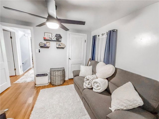 4330 Overhill St, Bethel Park, PA 15102 - sitting room with ceiling fan and wood finished floors