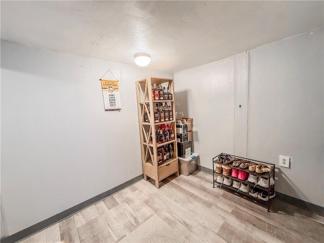 4330 Overhill St, Bethel Park, PA 15102 - wine area featuring light wood-style flooring and baseboards