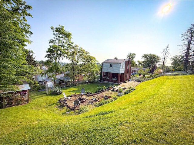 4330 Overhill St, Bethel Park, PA 15102 - view of yard featuring an outdoor fire pit