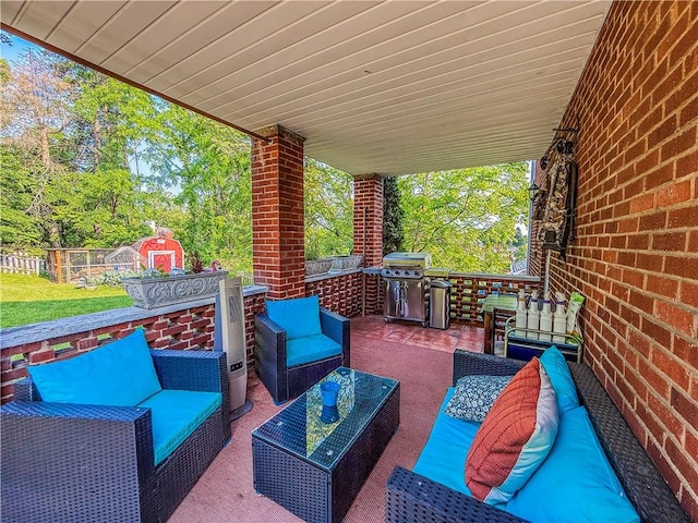 4330 Overhill St, Bethel Park, PA 15102 - view of patio featuring outdoor lounge area and area for grilling