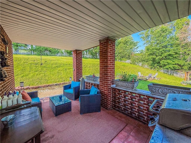 4330 Overhill St, Bethel Park, PA 15102 - view of patio / terrace featuring an outdoor living space