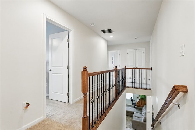407 Isabella Ct, Zelienople Boro, PA 16063 - stairs featuring carpet, baseboards, and recessed lighting