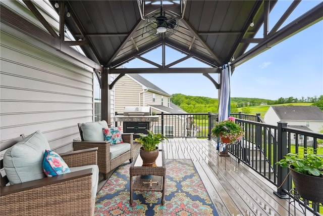 407 Isabella Ct, Zelienople Boro, PA 16063 - deck with a gazebo, outdoor lounge area, and area for grilling