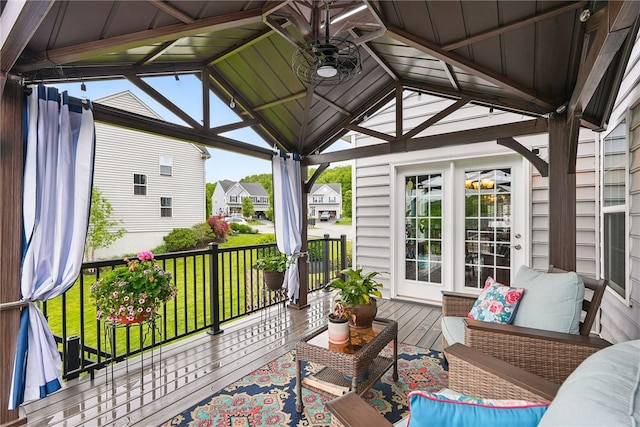 407 Isabella Ct, Zelienople Boro, PA 16063 - view of patio / terrace with outdoor lounge area, a gazebo, and a residential view