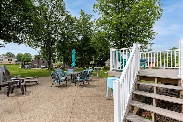 5 Beach St, Centerville, PA 15358 - view of patio / terrace with outdoor dining space and a deck