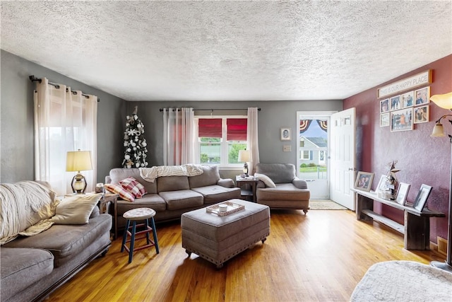 5 Beach St, Centerville, PA 15358 - living area with wood finished floors and a textured ceiling