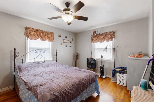 5 Beach St, Centerville, PA 15358 - bedroom featuring wood-type flooring, ceiling fan, and baseboards