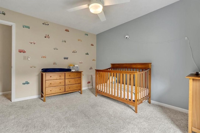 309 Wildflower Ct, Ross Twp, PA 15202 - bedroom featuring carpet, a crib, and baseboards