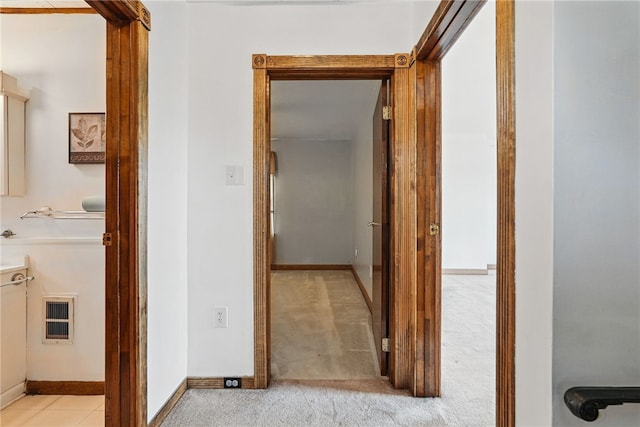 1122 Tyndall St, Sheraden, PA 15204 - hall featuring light carpet and baseboards