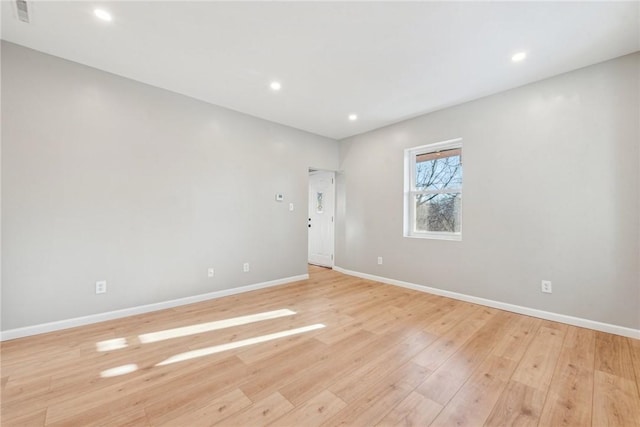 137 Limerick Rd, Sewickley Twp, PA 15637 - empty room with baseboards, light wood-style floors, and recessed lighting