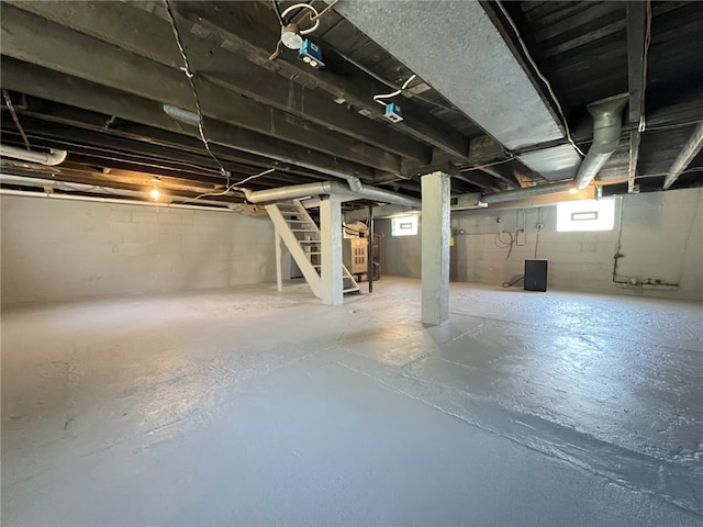 500 Main St, North Union Twp, PA 15456 - below grade area featuring stairs