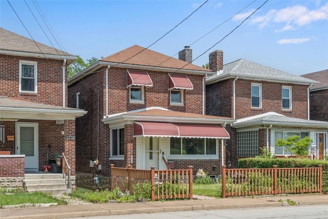 2536 Middletown Rd, Crafton Heights, PA 15205 - american foursquare style home featuring brick siding and a chimney