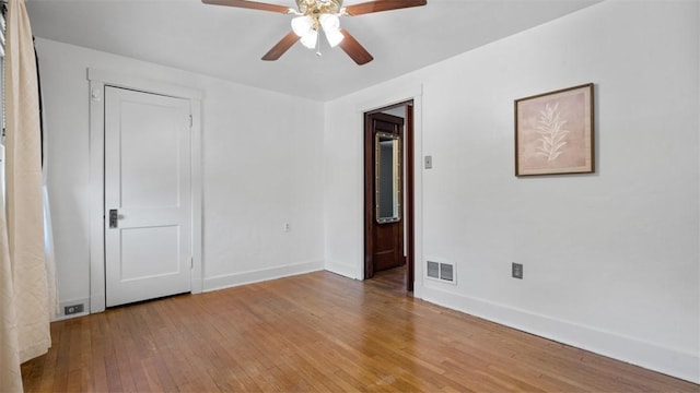 2536 Middletown Rd, Crafton Heights, PA 15205 - empty room featuring a ceiling fan, light wood-style flooring, and baseboards