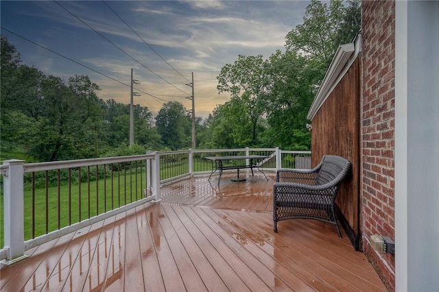 3333 Walther Ln, Upper St Clair, PA 15241 - wooden terrace featuring a yard and view of scattered trees
