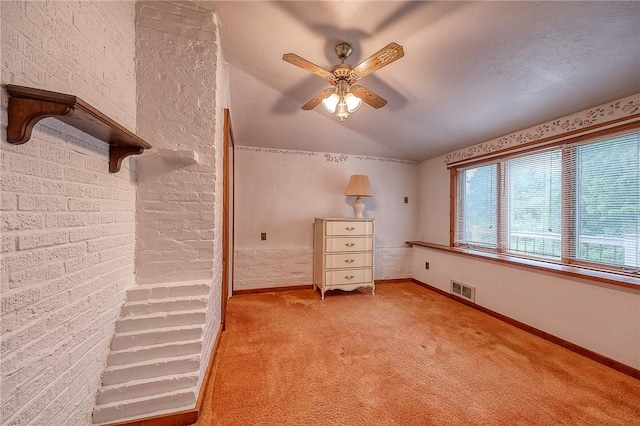 3333 Walther Ln, Upper St Clair, PA 15241 - carpeted empty room featuring lofted ceiling, ceiling fan, and baseboards