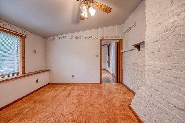 3333 Walther Ln, Upper St Clair, PA 15241 - empty room with ceiling fan, light colored carpet, and baseboards