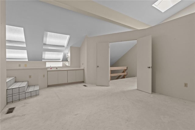 2811 Leona Ln, Robinson Twp Nwa, PA 15108 - additional living space with lofted ceiling and carpet flooring