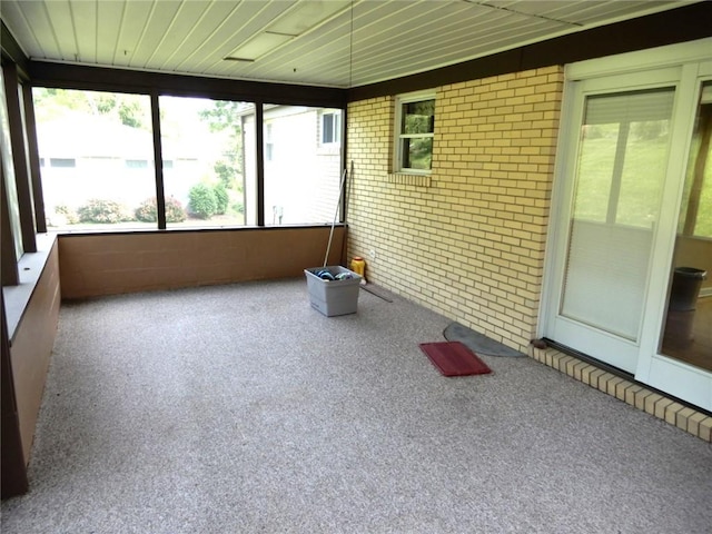 204 Stonebrook Dr, Peters Twp, PA 15317 - unfurnished sunroom with brick wall