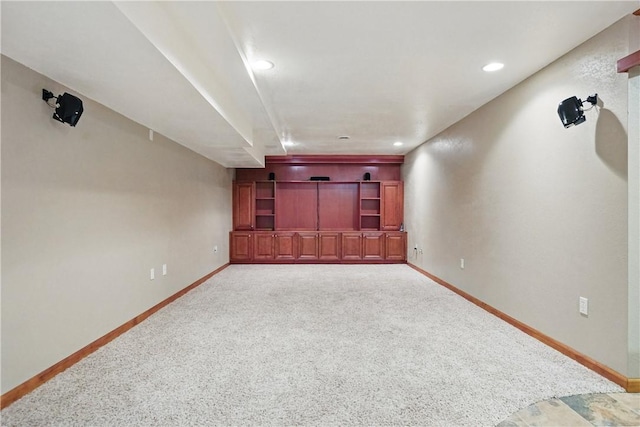 807 Rembrandt Cir, Hempfield Twp Wml, PA 15642 - finished below grade area featuring baseboards, light carpet, and recessed lighting