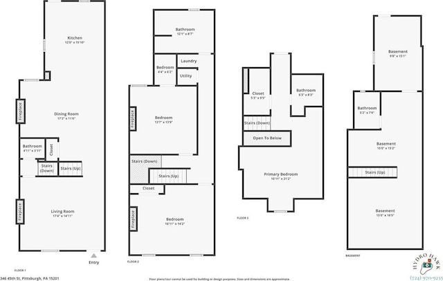 346 45th St, Lawrenceville, PA 15201 - home floor plan