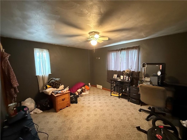 201 Lebanon Manor Dr, West Mifflin, PA 15122 - carpeted office featuring a ceiling fan