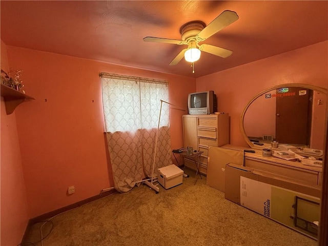201 Lebanon Manor Dr, West Mifflin, PA 15122 - bedroom with light carpet and a ceiling fan