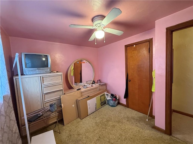 201 Lebanon Manor Dr, West Mifflin, PA 15122 - carpeted bedroom featuring ceiling fan and baseboards