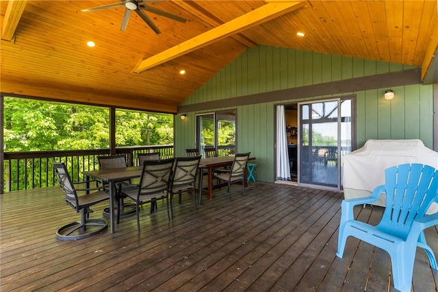 7832 Chase Dr, Shenango-Cra, PA 16134 - deck with outdoor dining space and ceiling fan