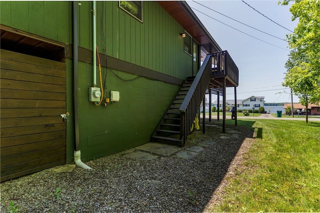 7832 Chase Dr, Shenango-Cra, PA 16134 - view of property exterior with stairs and a wooden deck