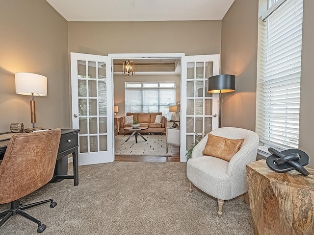 138 Cobblestone, Ohio Twp, PA 15237 - carpeted office with french doors