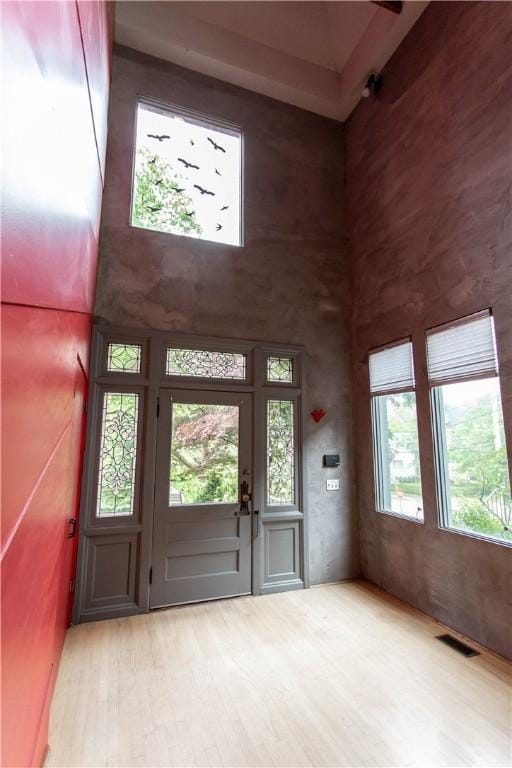 6542 Dalzell Pl, Squirrel Hill, PA 15217 - entrance foyer featuring a high ceiling and wood finished floors