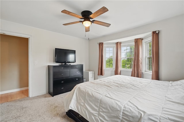 2023 Conlin St, West Mifflin, PA 15122 - bedroom with carpet floors, baseboards, and a ceiling fan