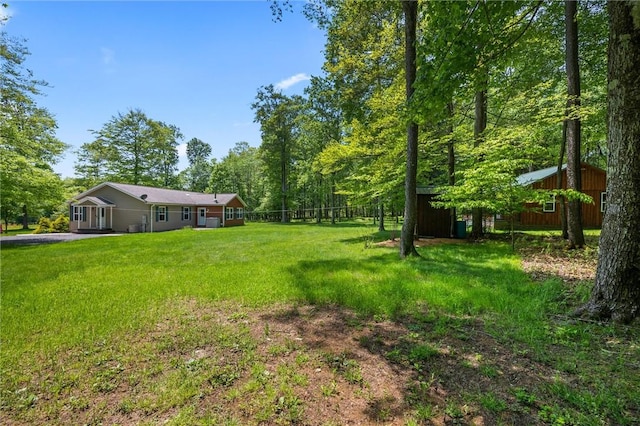 310 Laurel Ln, Leeper, PA 16233 - view of green lawn with an outbuilding