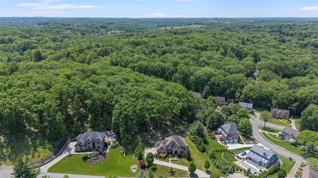 301 Chinquapin Ln, Marshall, PA 15090 - aerial view of property and surrounding area featuring a forest