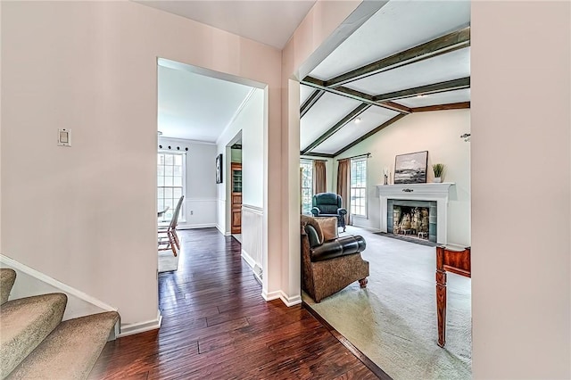 108 Vanita Dr, Moon/Crescent Twp, PA 15108 - living area with plenty of natural light, wood finished floors, a fireplace, and stairway