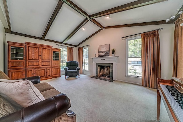 108 Vanita Dr, Moon/Crescent Twp, PA 15108 - carpeted living room featuring a fireplace, healthy amount of natural light, and baseboards