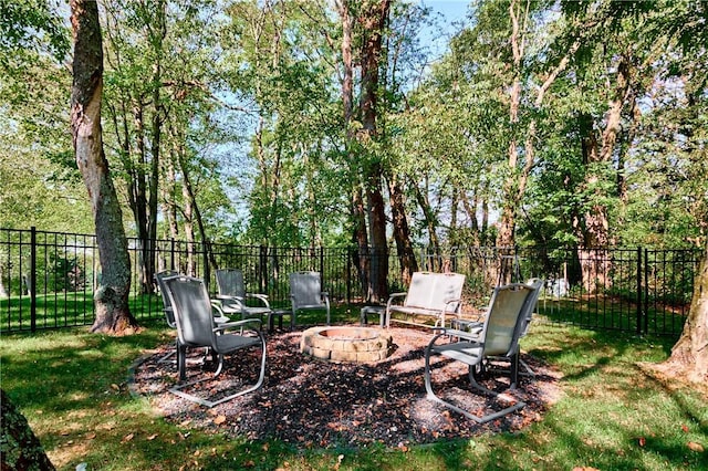 510 Fair Vista Ct, Pine Twp Nal, PA 15090 - view of yard featuring an outdoor fire pit