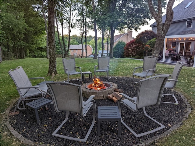 510 Fair Vista Ct, Pine Twp Nal, PA 15090 - view of patio featuring an outdoor fire pit