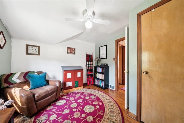 4335 Frank St, Whitehall, PA 15227 - living area with wood finished floors and a ceiling fan