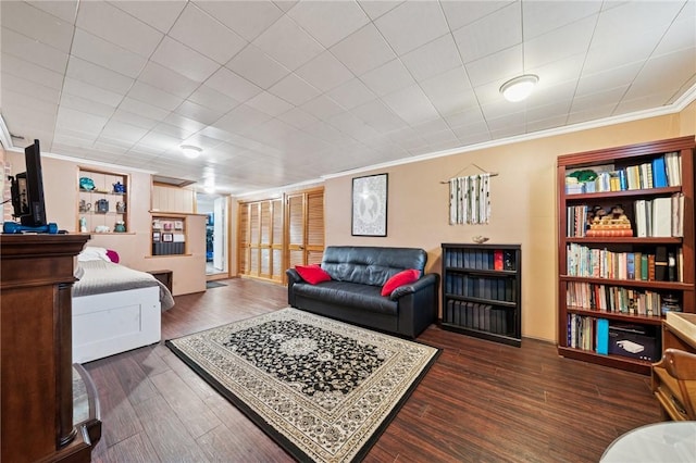 4335 Frank St, Whitehall, PA 15227 - living area featuring ornamental molding and wood finished floors