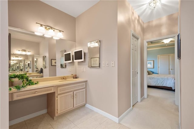 221 Red Oak Dr, Peters Twp, PA 15317 - bathroom featuring vanity, ensuite bathroom, baseboards, and tile patterned flooring