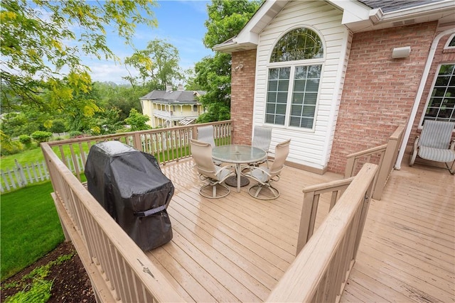 221 Red Oak Dr, Peters Twp, PA 15317 - wooden deck with outdoor dining area