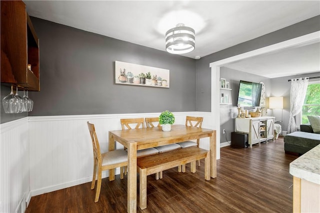 25 Rolling Rd, Cranberry Twp, PA 16066 - dining room with a wainscoted wall and dark wood finished floors