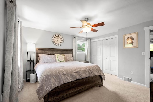 25 Rolling Rd, Cranberry Twp, PA 16066 - bedroom with carpet, a closet, baseboards, and a ceiling fan