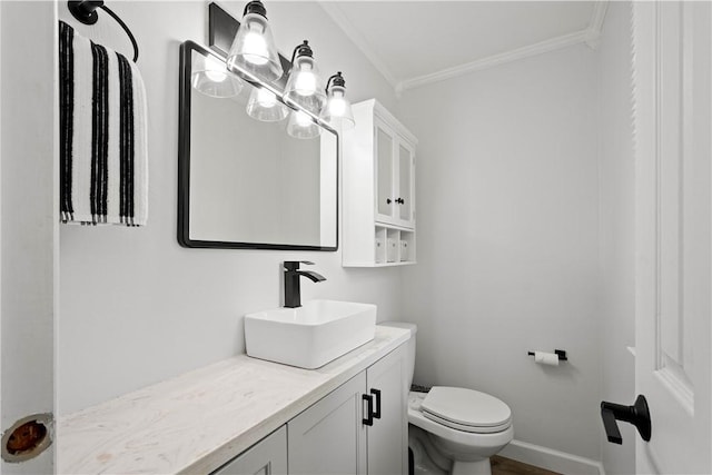 25 Rolling Rd, Cranberry Twp, PA 16066 - half bath with crown molding, vanity, and toilet