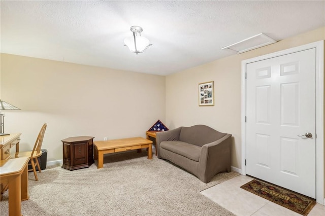 91 Shenot Rd, Marshall, PA 15090 - sitting room featuring light carpet, attic access, and baseboards