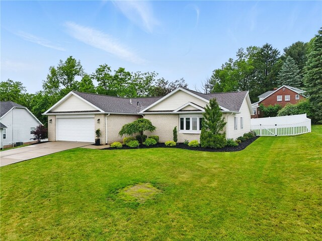 123 Ashley Hill Dr, Mccandless, PA 15090 - single story home featuring an attached garage, concrete driveway, and brick siding