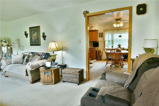 3062 Longview Rd, Hermitage, PA 16148 - living area featuring carpet and ceiling fan