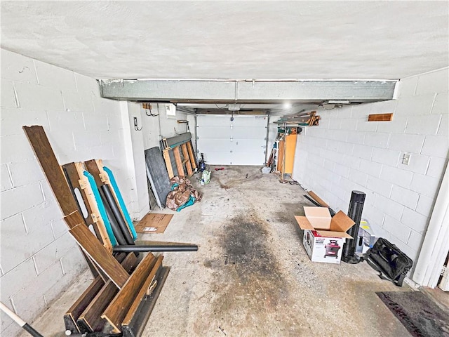 2828 School St, Harmony Twp Bea, PA 15003 - garage featuring concrete block wall